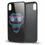Wholesale iPhone Xr 6.1in Design Tempered Glass Hybrid Case (Gorilla)